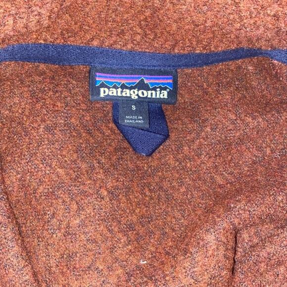 Patagonia Rust and Navy Woolyester Fleece Jacket - Picture 3 of 5